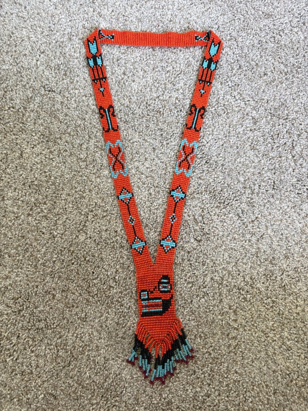 Beaded necklace colourful